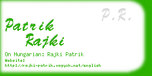 patrik rajki business card